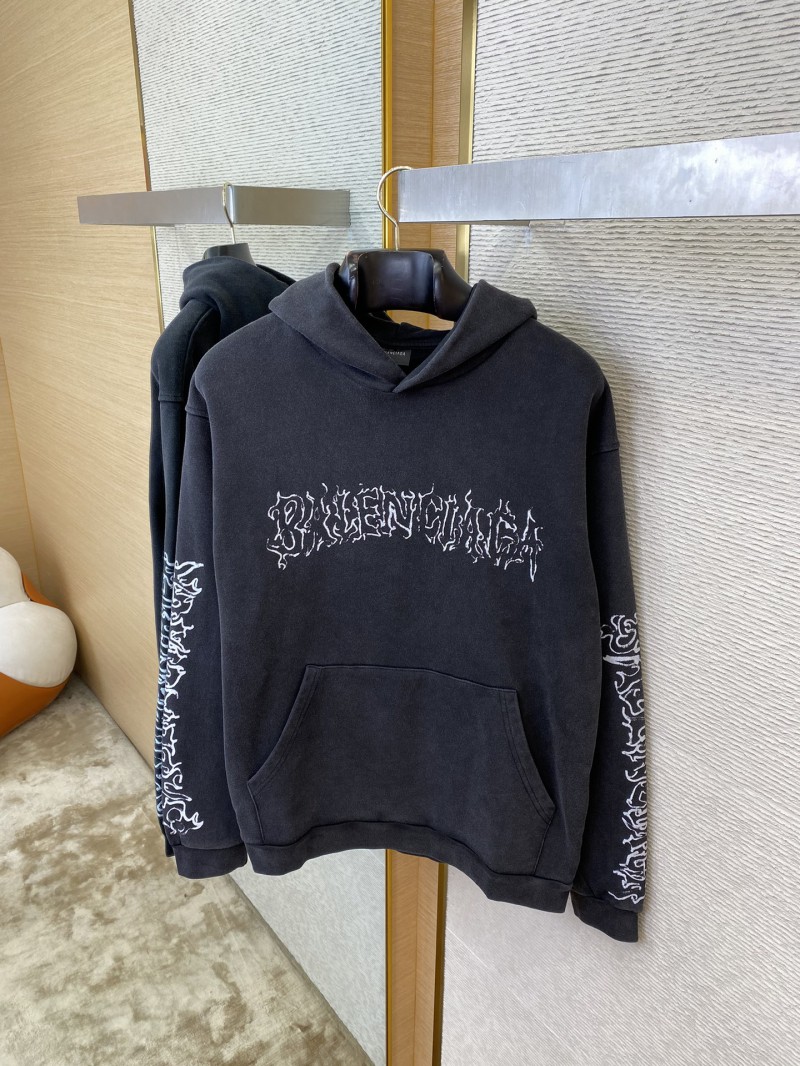 Balenciaga Flame Letter Print Hooded Sweatshirt 6