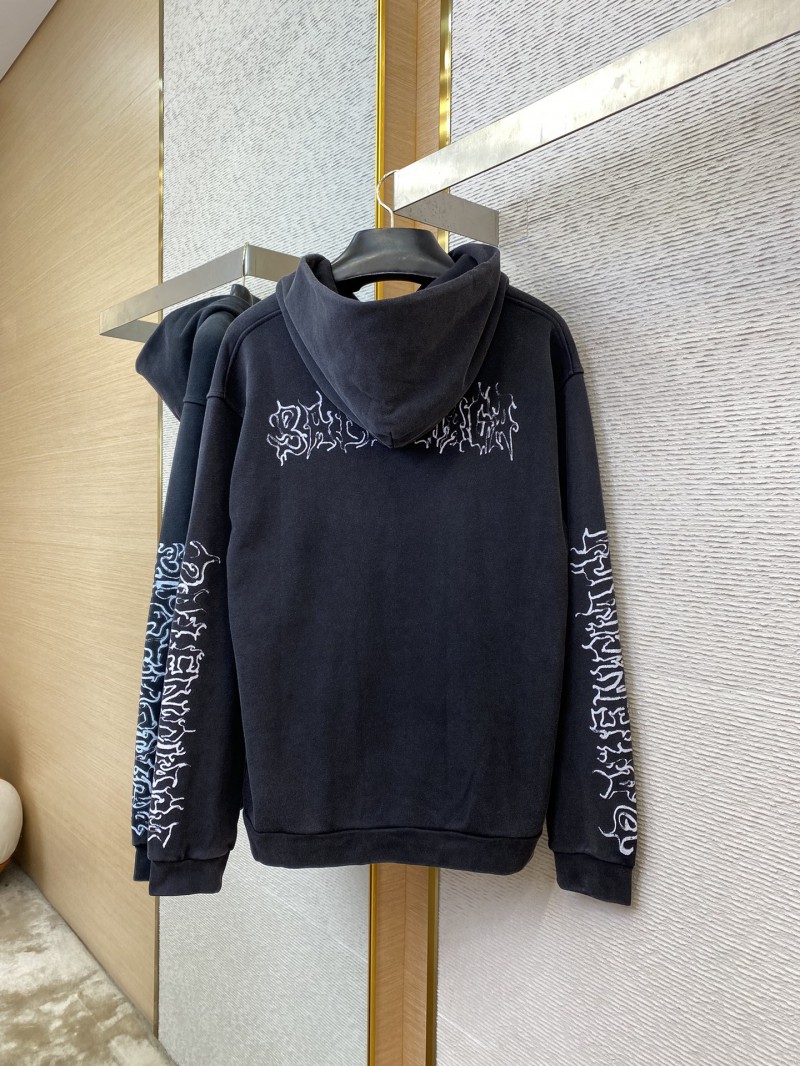 Balenciaga Flame Letter Print Hooded Sweatshirt 7