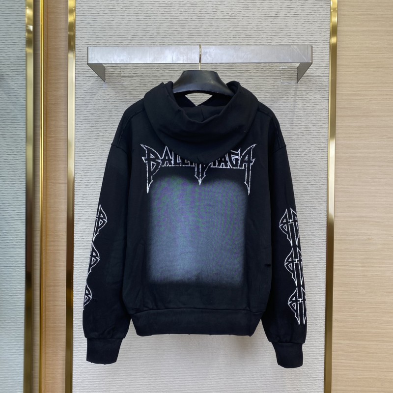Balenciaga Eiffel Tower Print Hooded Sweatshirt 1