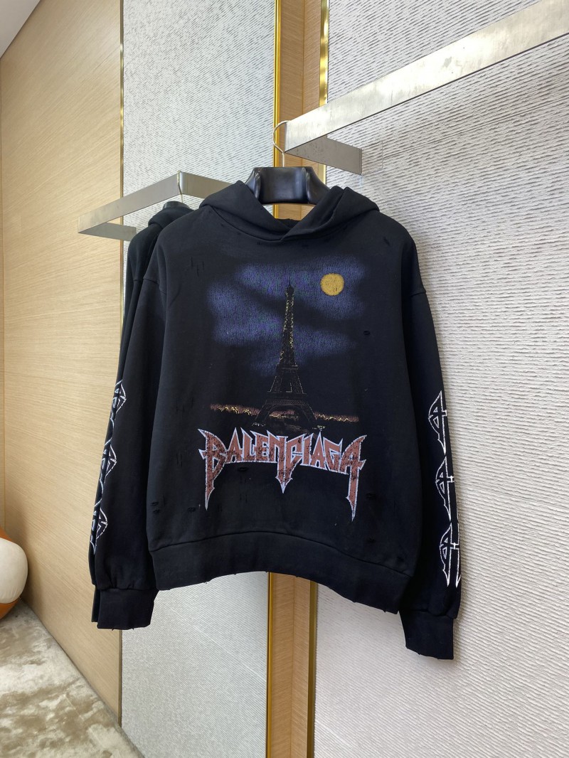 Balenciaga Eiffel Tower Print Hooded Sweatshirt 4