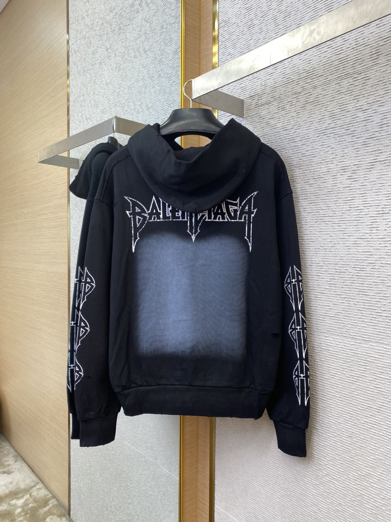 Balenciaga Eiffel Tower Print Hooded Sweatshirt 5