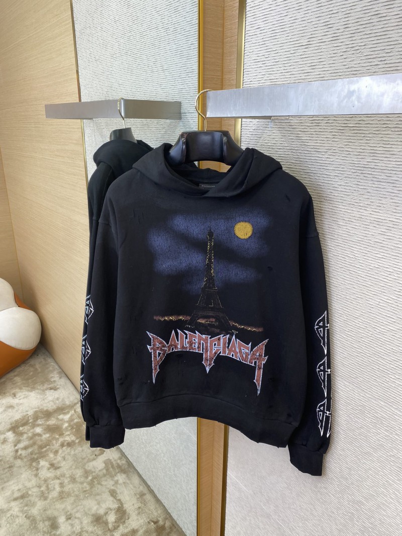 Balenciaga Eiffel Tower Print Hooded Sweatshirt 6