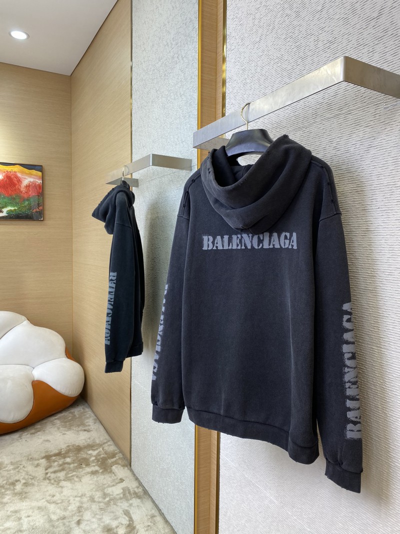 Balenciaga Blurred Letter Print Hooded Sweatshirt 3