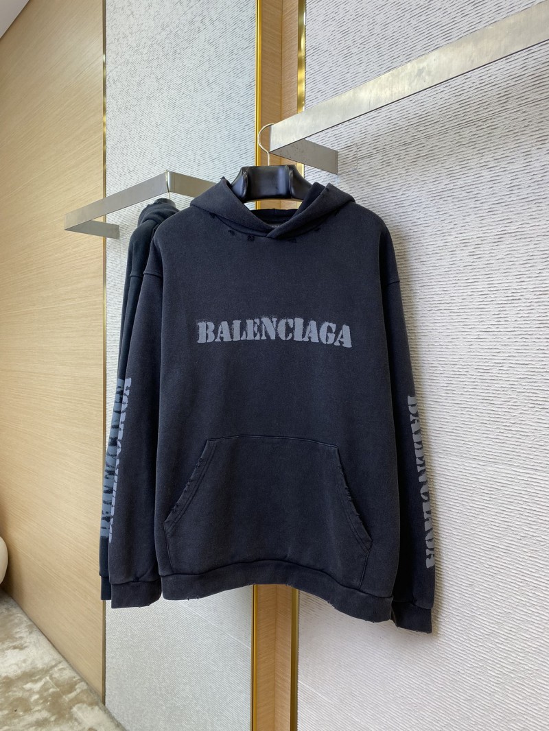 Balenciaga Blurred Letter Print Hooded Sweatshirt 4