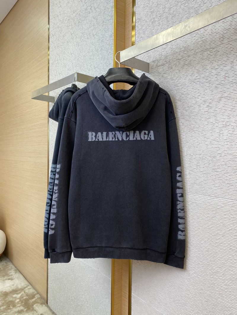 Balenciaga Blurred Letter Print Hooded Sweatshirt 5