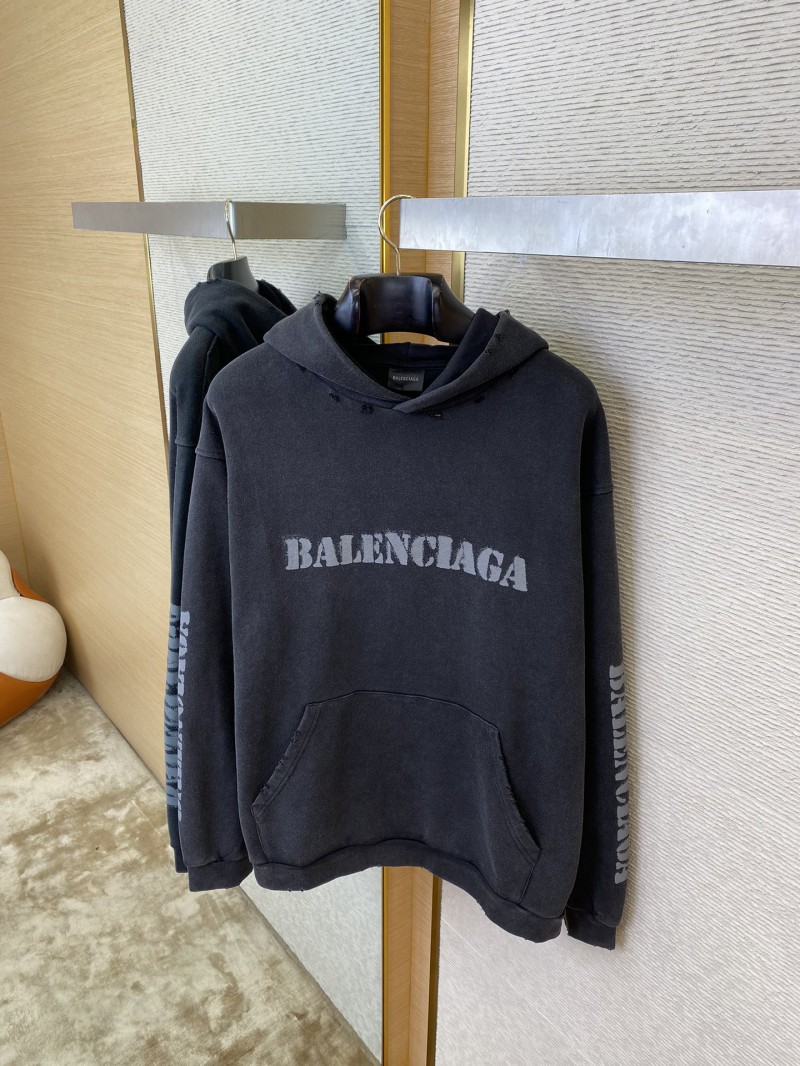 Balenciaga Blurred Letter Print Hooded Sweatshirt 6