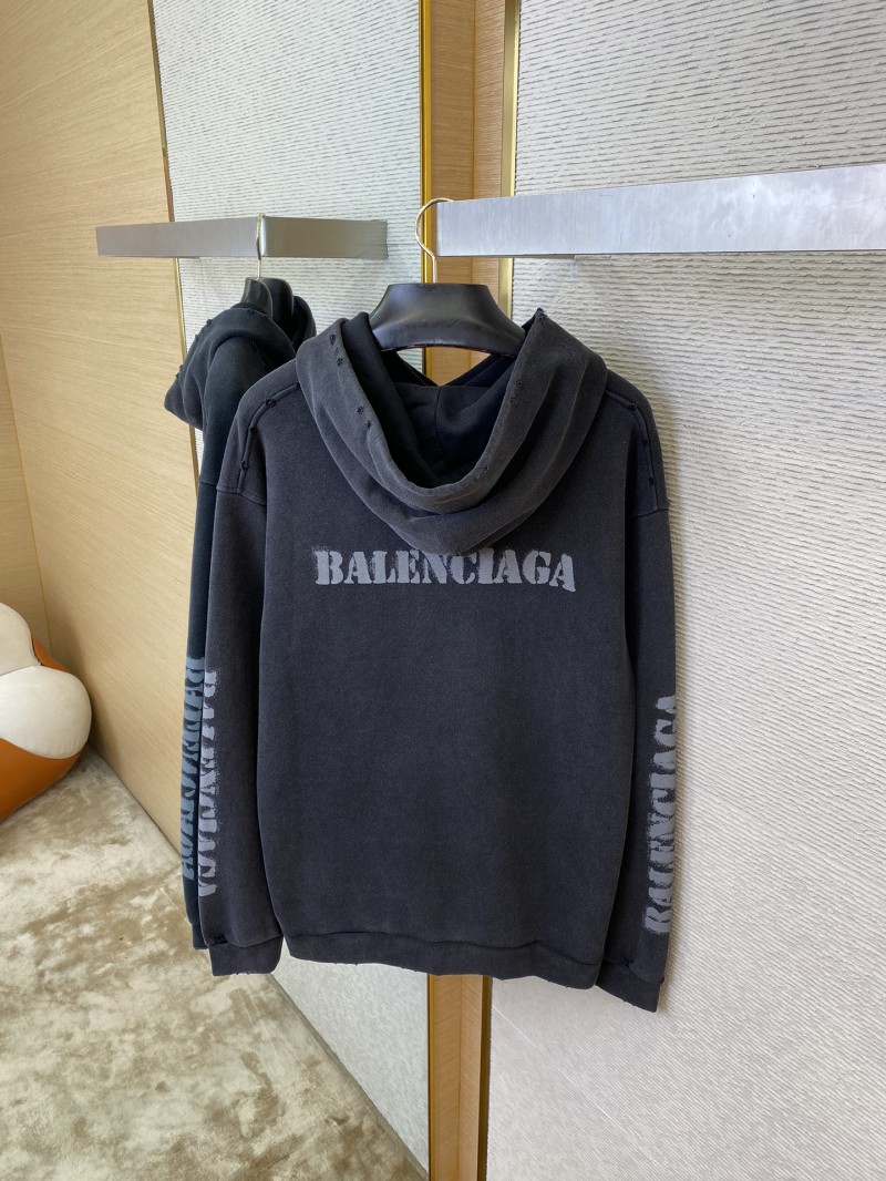 Balenciaga Blurred Letter Print Hooded Sweatshirt 7