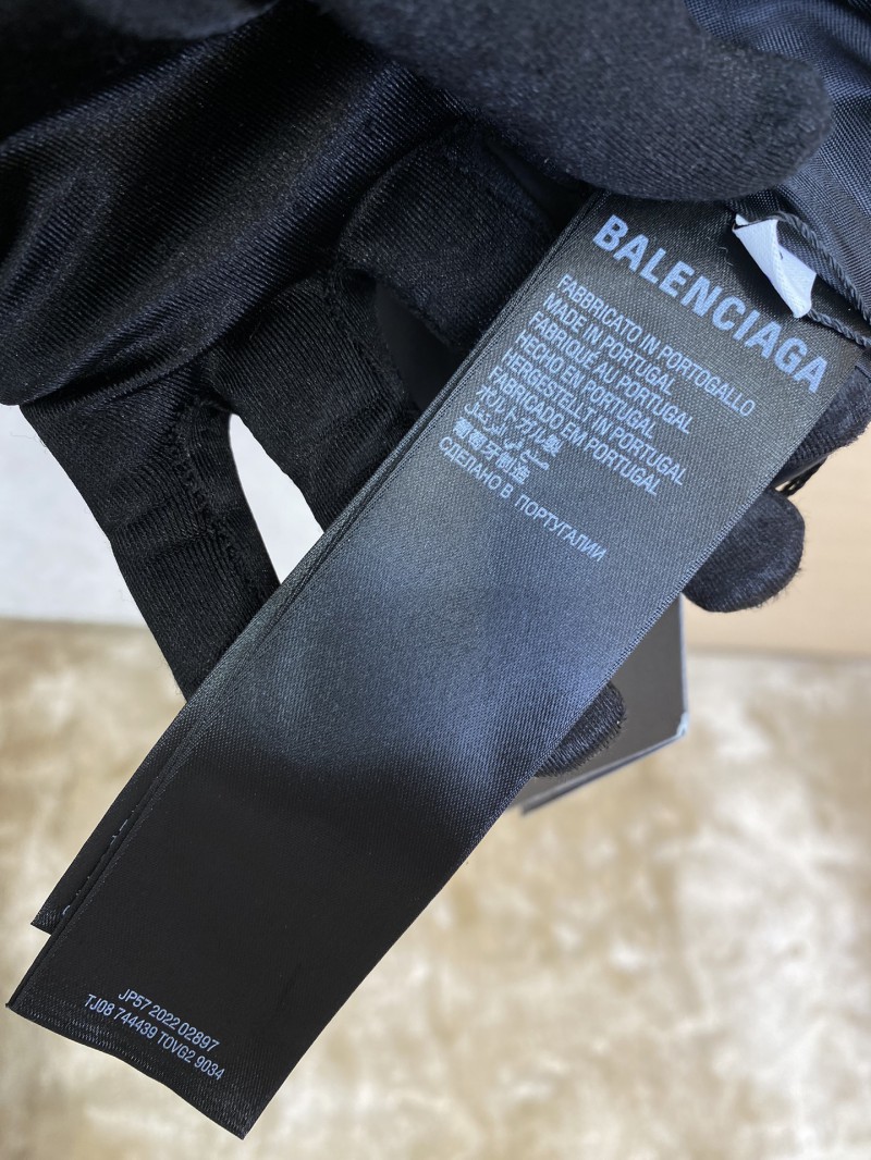 Balenciaga Letter Logo Leather Jacket Jacket 8