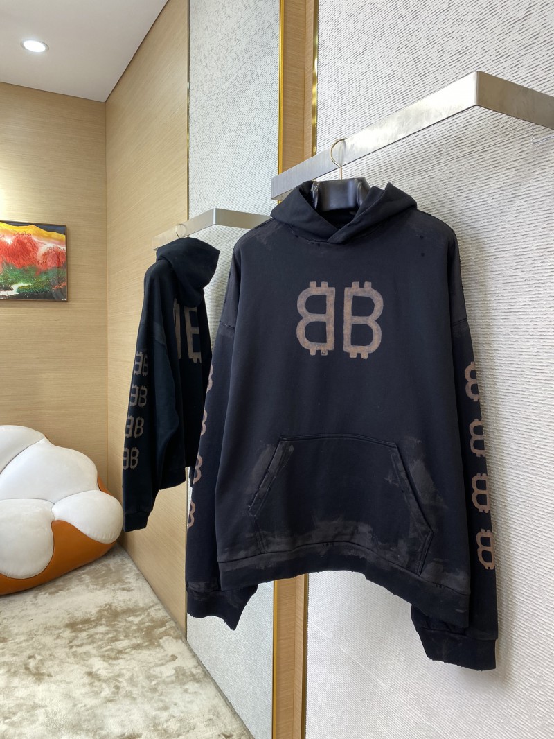 Balenciaga Logo Print Hooded Sweatshirt 2