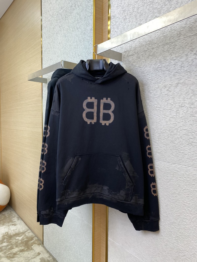Balenciaga Logo Print Hooded Sweatshirt 4
