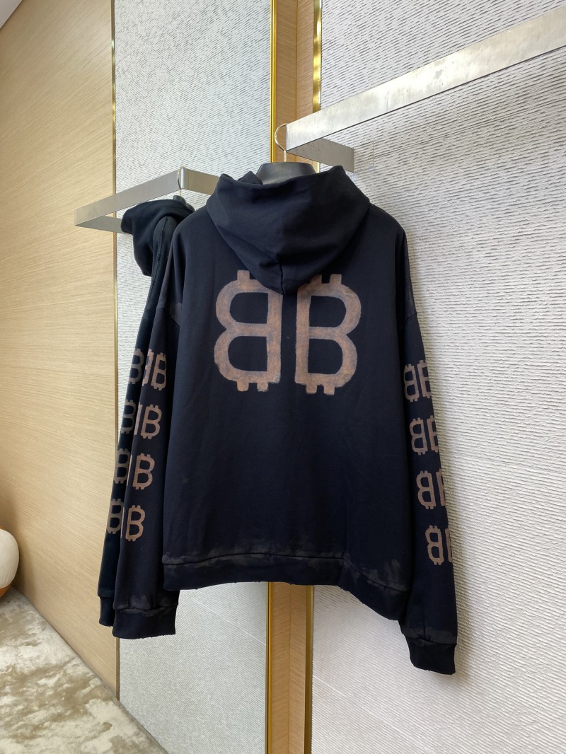 Balenciaga Logo Print Hooded Sweatshirt 5