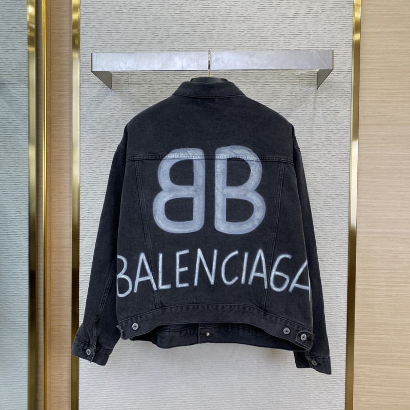 Balenciaga Luminous Print Denim Jacket 1