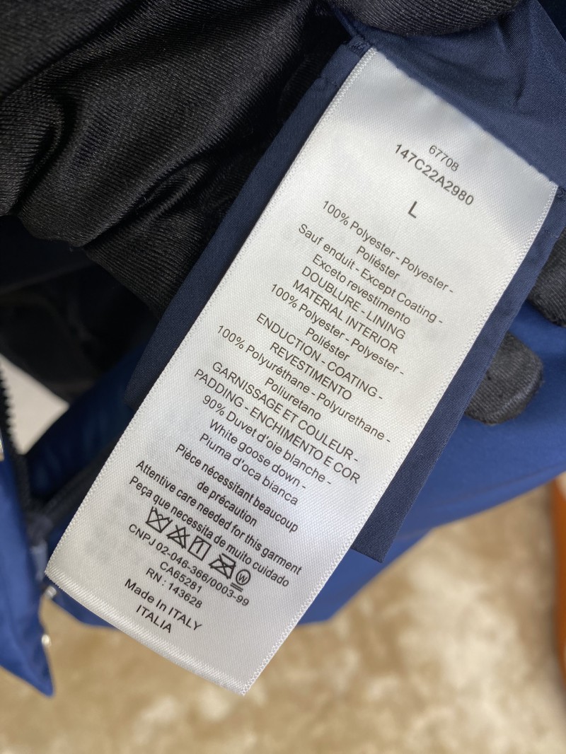 Dior Clashing Stripes Pentagram Down Jacket 8