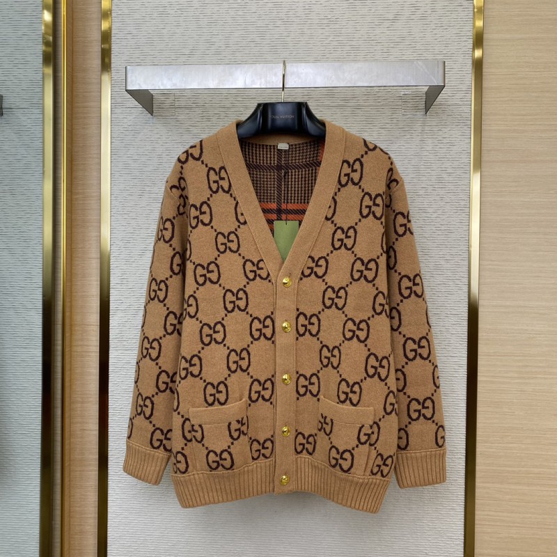 Gucci Reversible knitted cardigan with full print 2