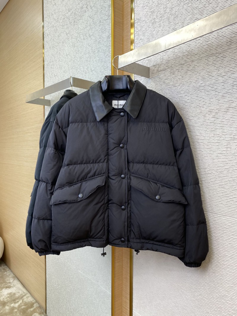 Miu Miu Logo Lapel Down Coat Jacket 4