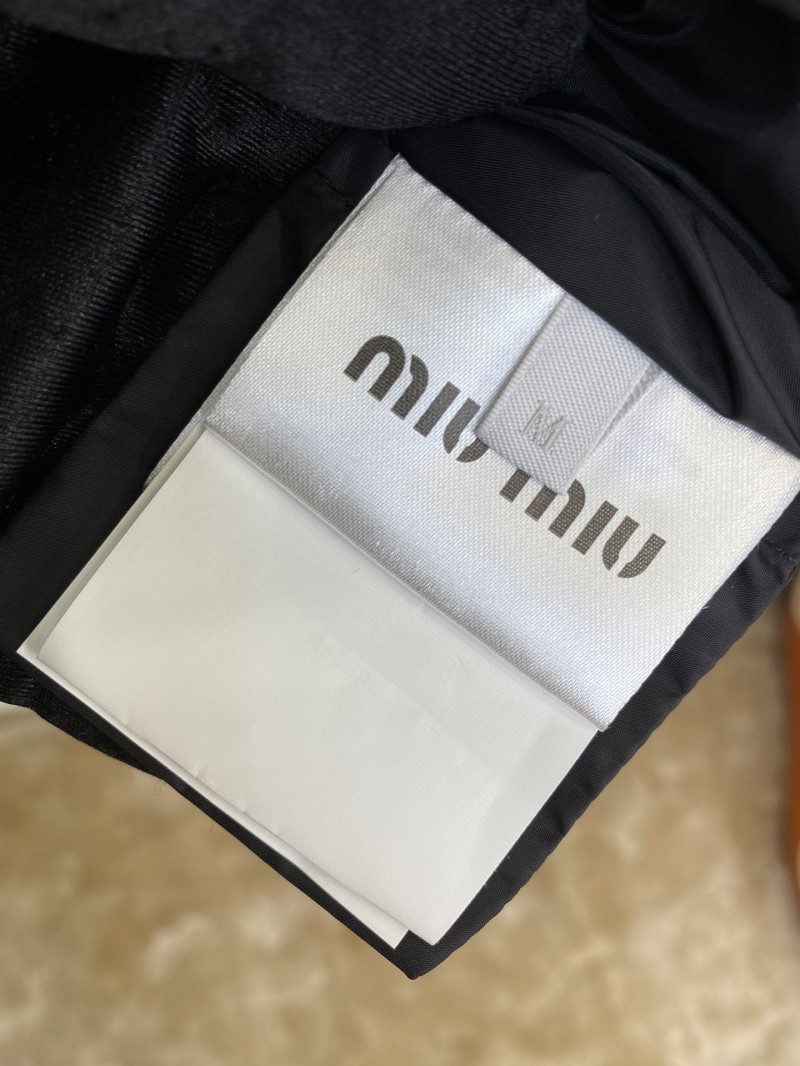 Miu Miu Logo Lapel Down Coat Jacket 8