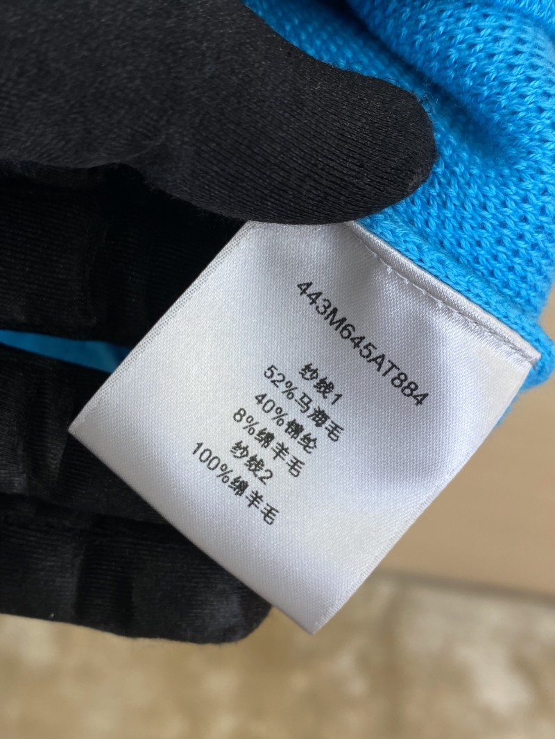 Dior Appliquéd Crew Neck Sweater Blue 8