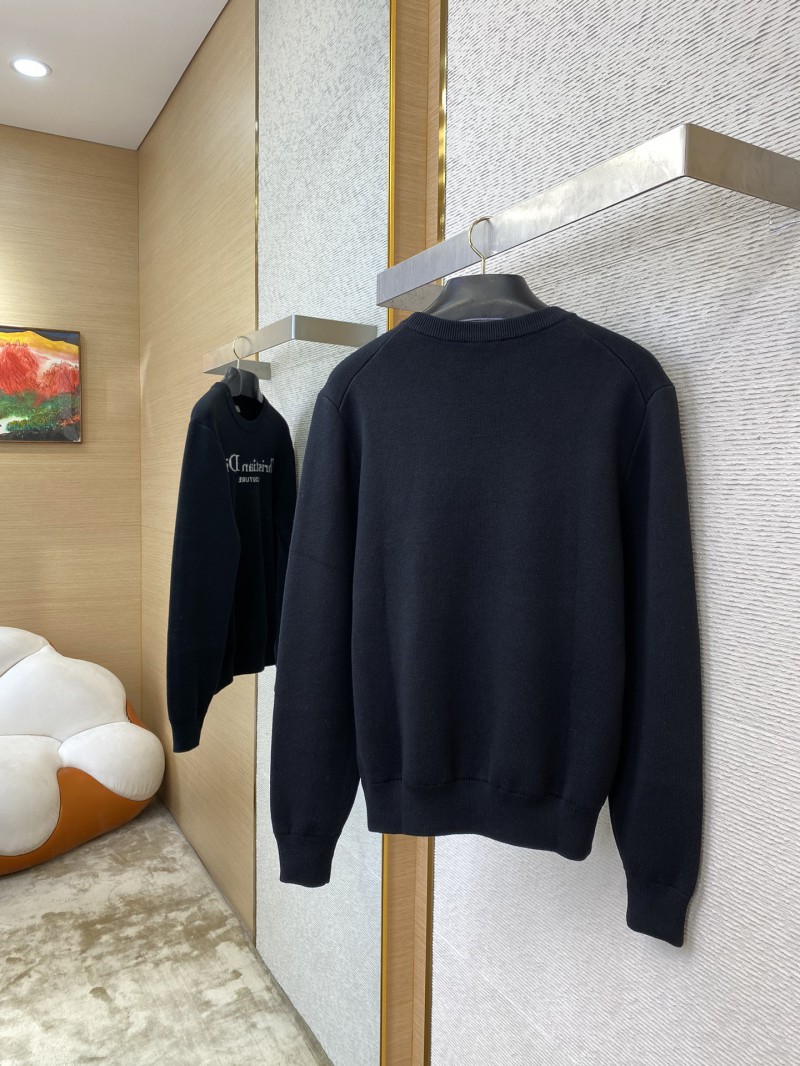 Dior Appliqué Crew Neck Sweater Black 3
