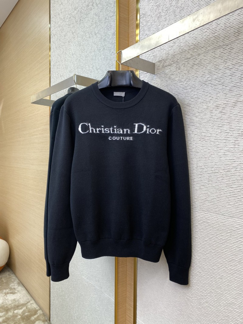 Dior Appliqué Crew Neck Sweater Black 4