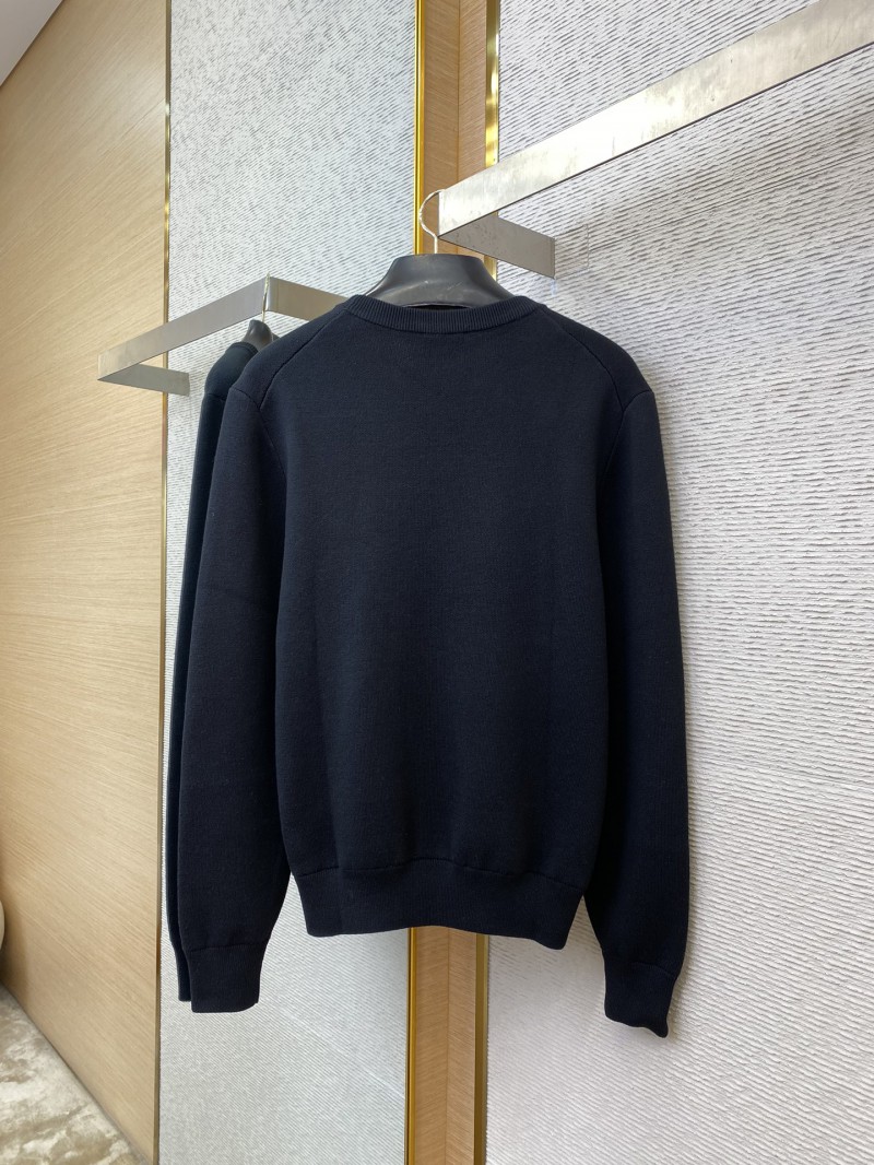 Dior Appliqué Crew Neck Sweater Black 5