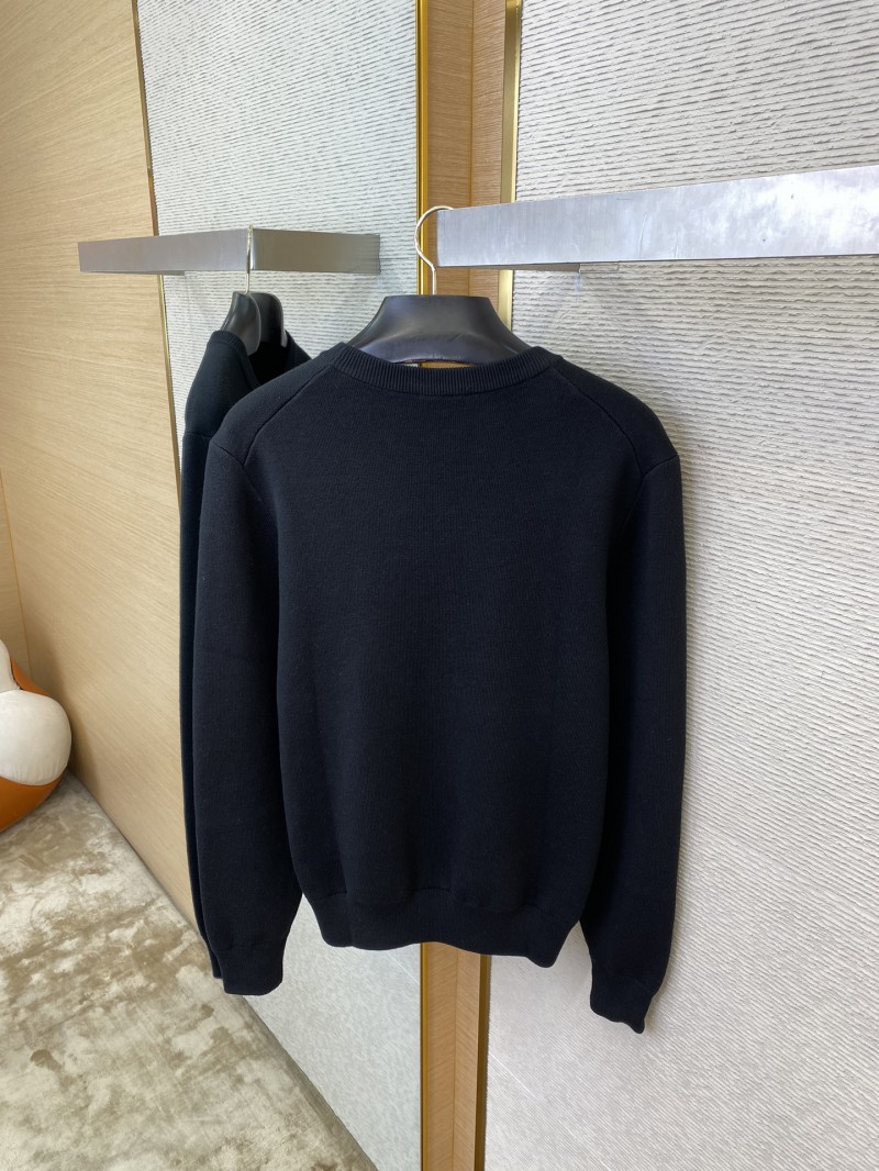 Dior Appliqué Crew Neck Sweater Black 7