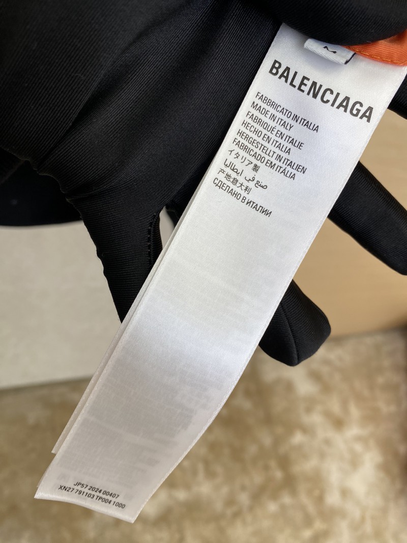 Balenciaga Tape Print Hooded Aviator Jacket 8