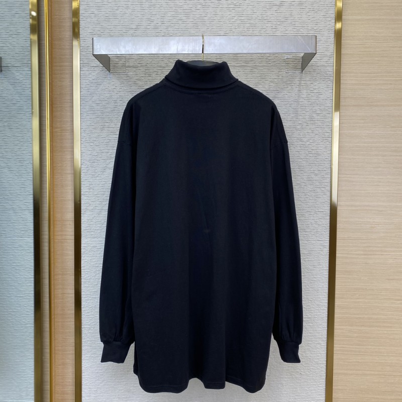 Balenciaga Double Ring Embroidered Turtleneck Pullover 1