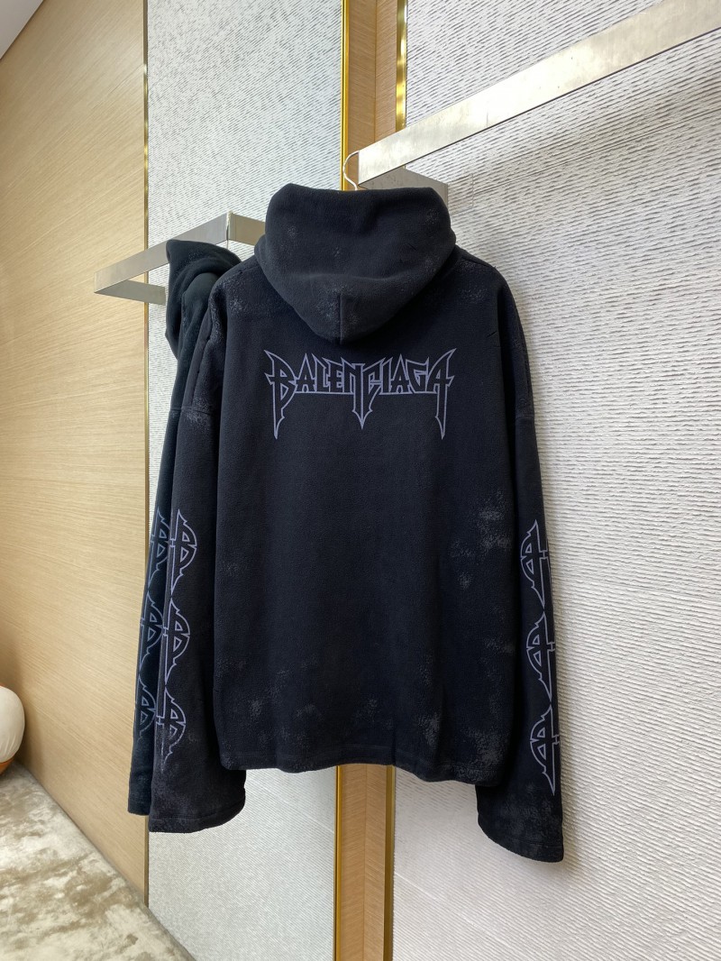 Balenciaga Night Scene Printed Aged Hooded Sweatshirt 4