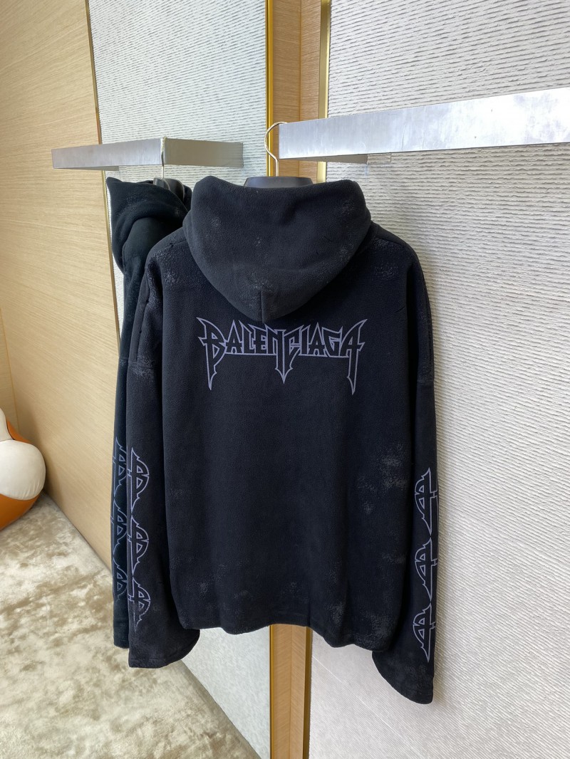 Balenciaga Night Scene Printed Aged Hooded Sweatshirt 7