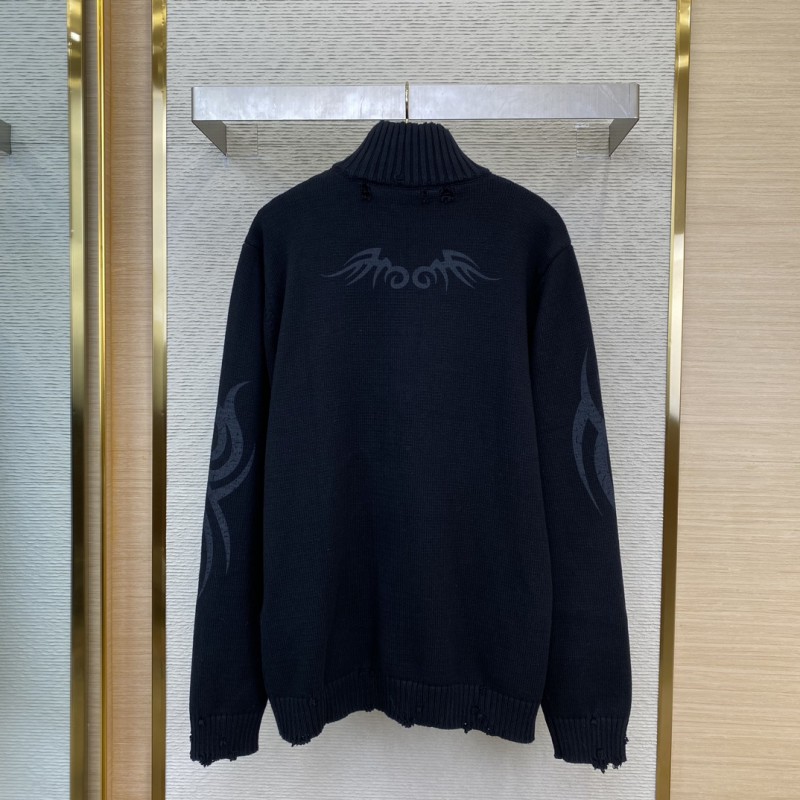 Balenciaga Totem Rune Zip Destruction Sweater 1