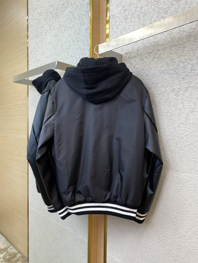 Prada Recycled Nylon Aviator Jacket Coat 5