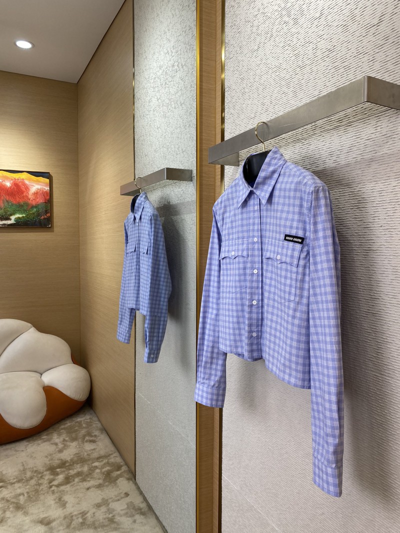 Miu Miu Check Lapel Shirt 2