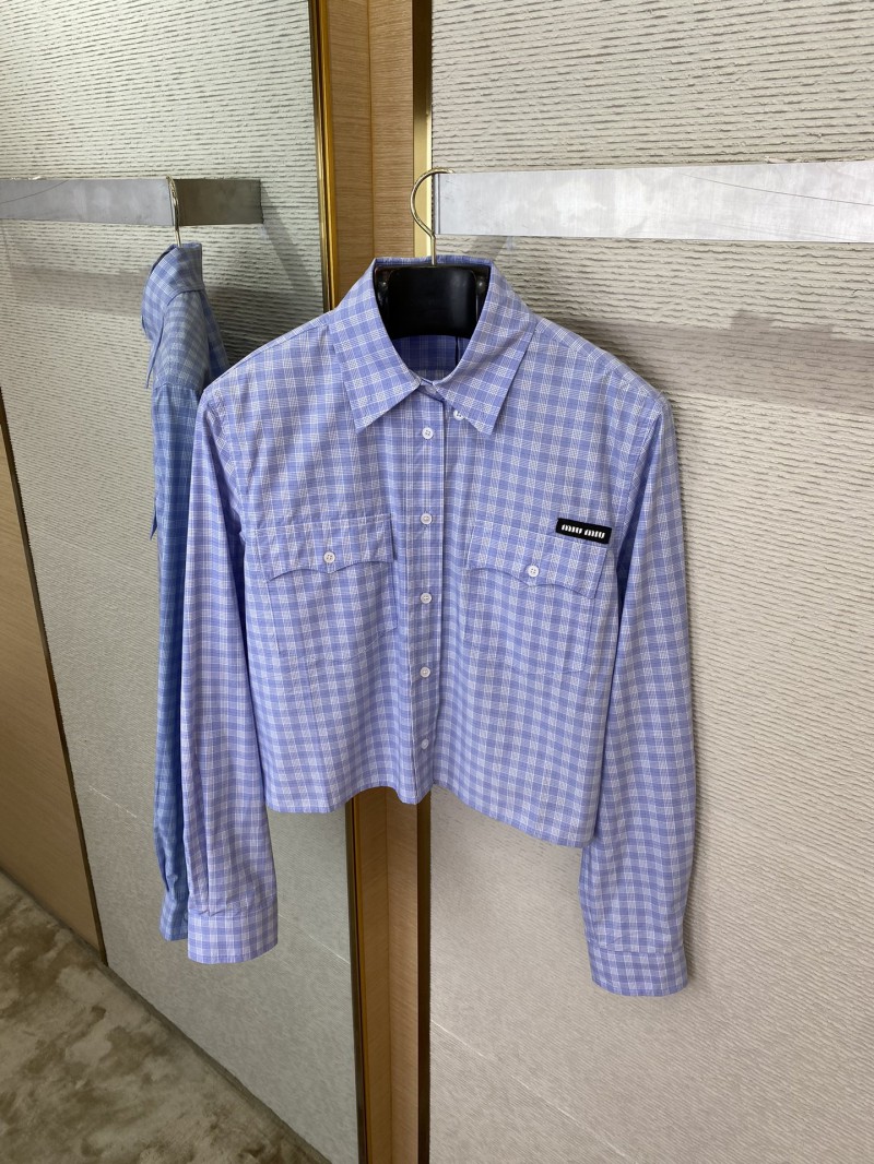 Miu Miu Check Lapel Shirt 6