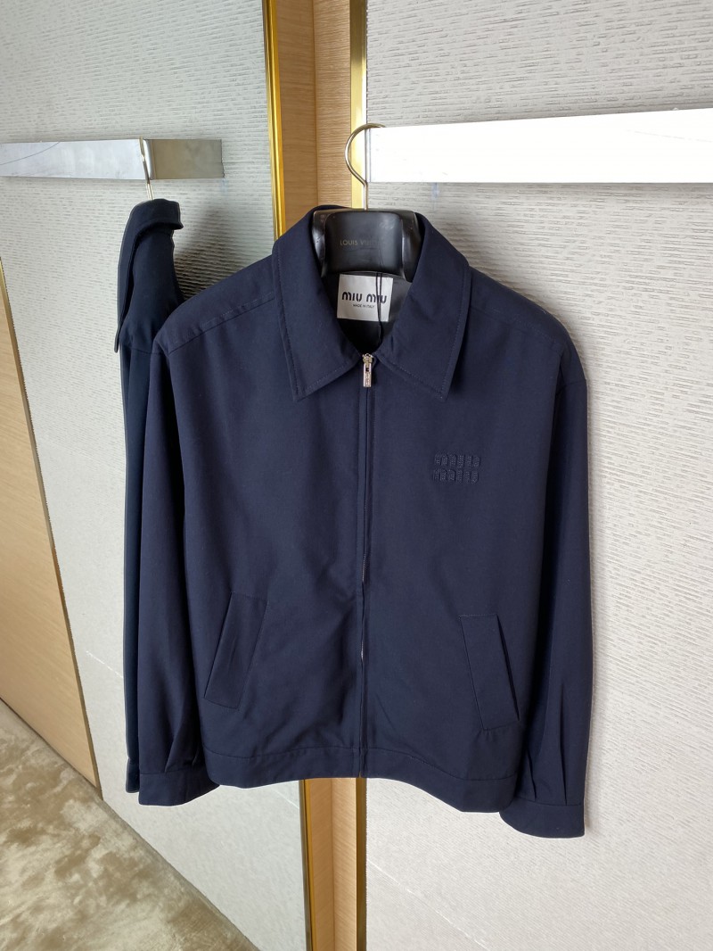 Miu Miu Applique Logo Jacket Jacket 6