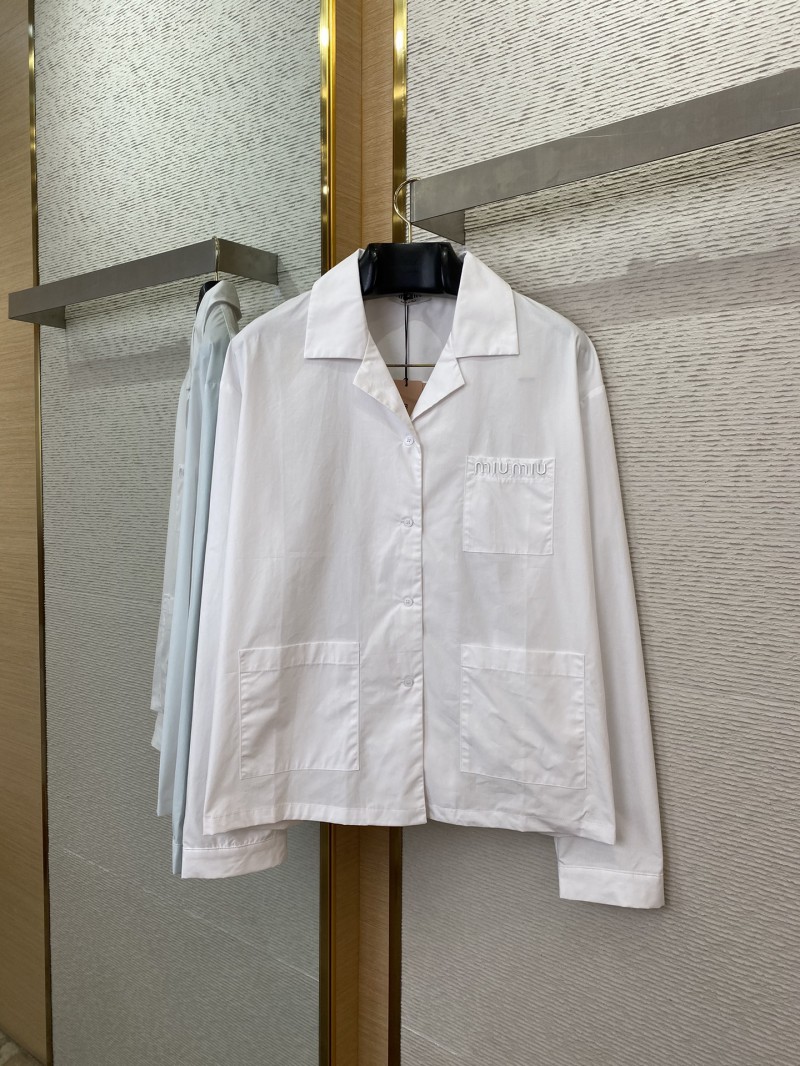 Miu Miu Logo Embroidered Shirt 4