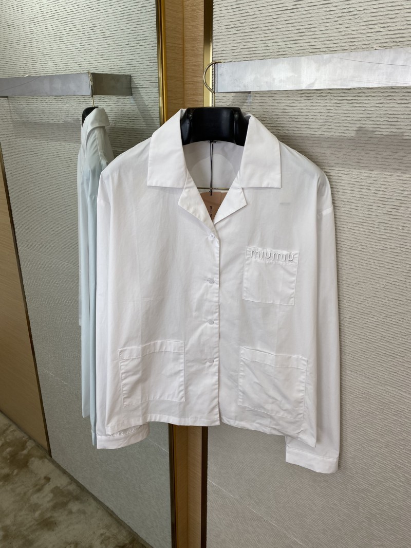 Miu Miu Logo Embroidered Shirt 6