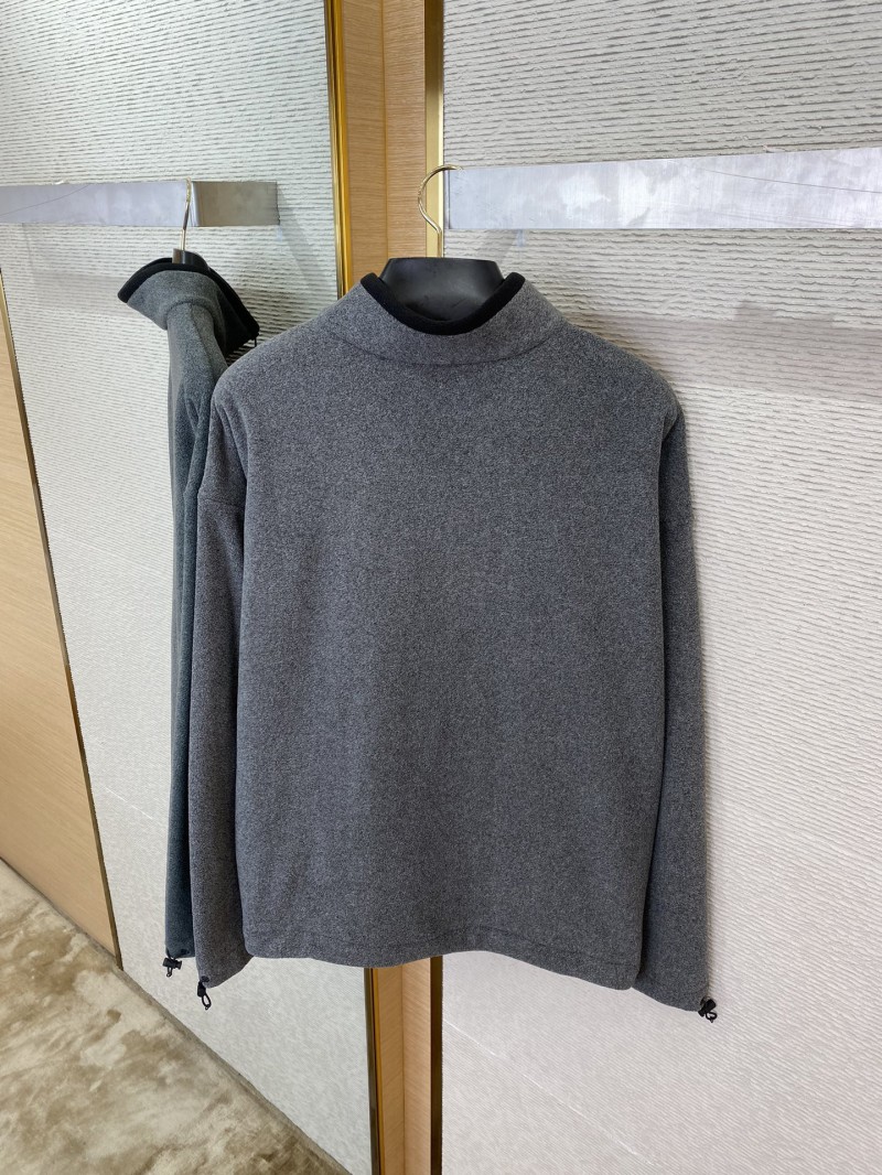 Miu Miu Logo Standing Collar Jacket Grey 7
