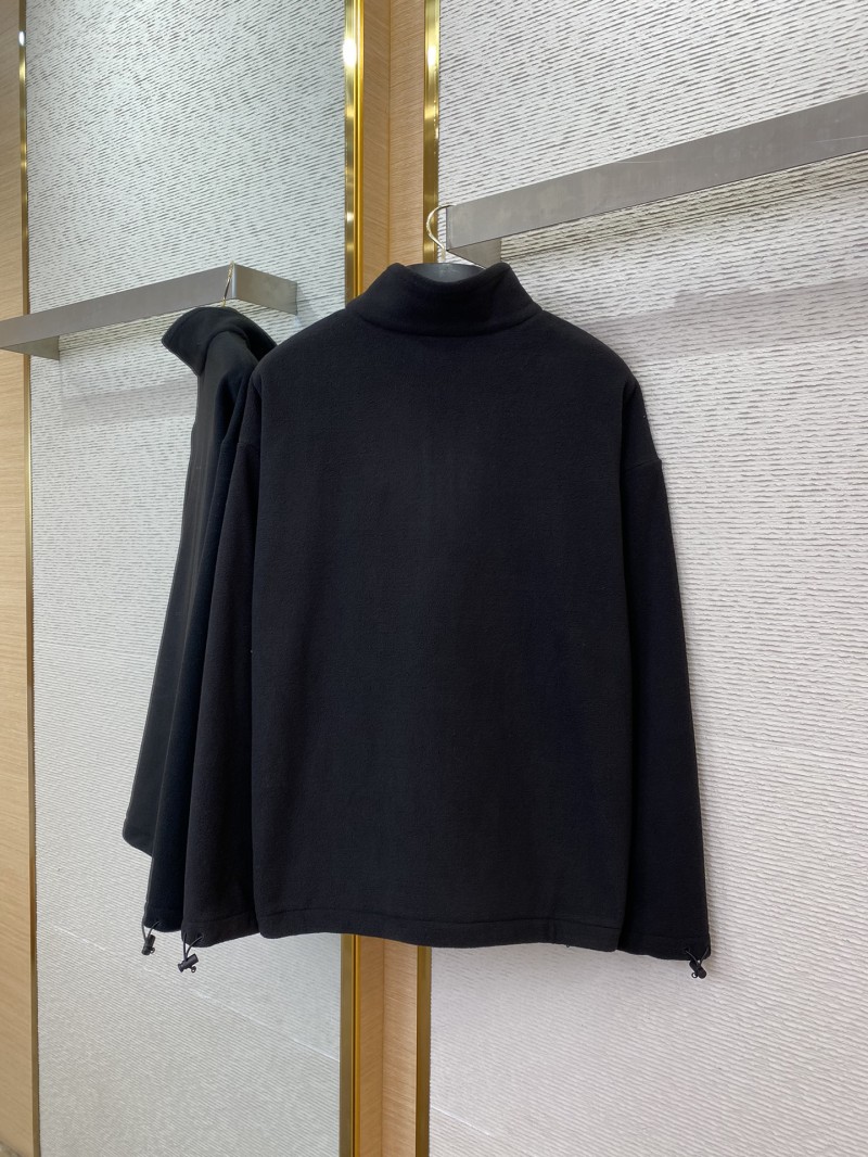 Miu Miu Logo Standing Collar Jacket Black 5
