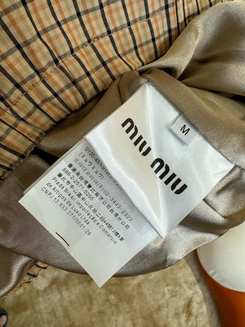 Miu Miu logo patch stand-up collar jacket 8