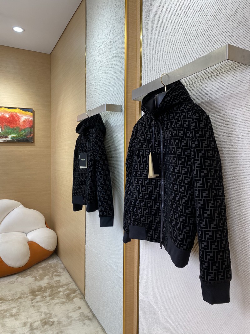 Fendi Flocked Hooded Jacket 2