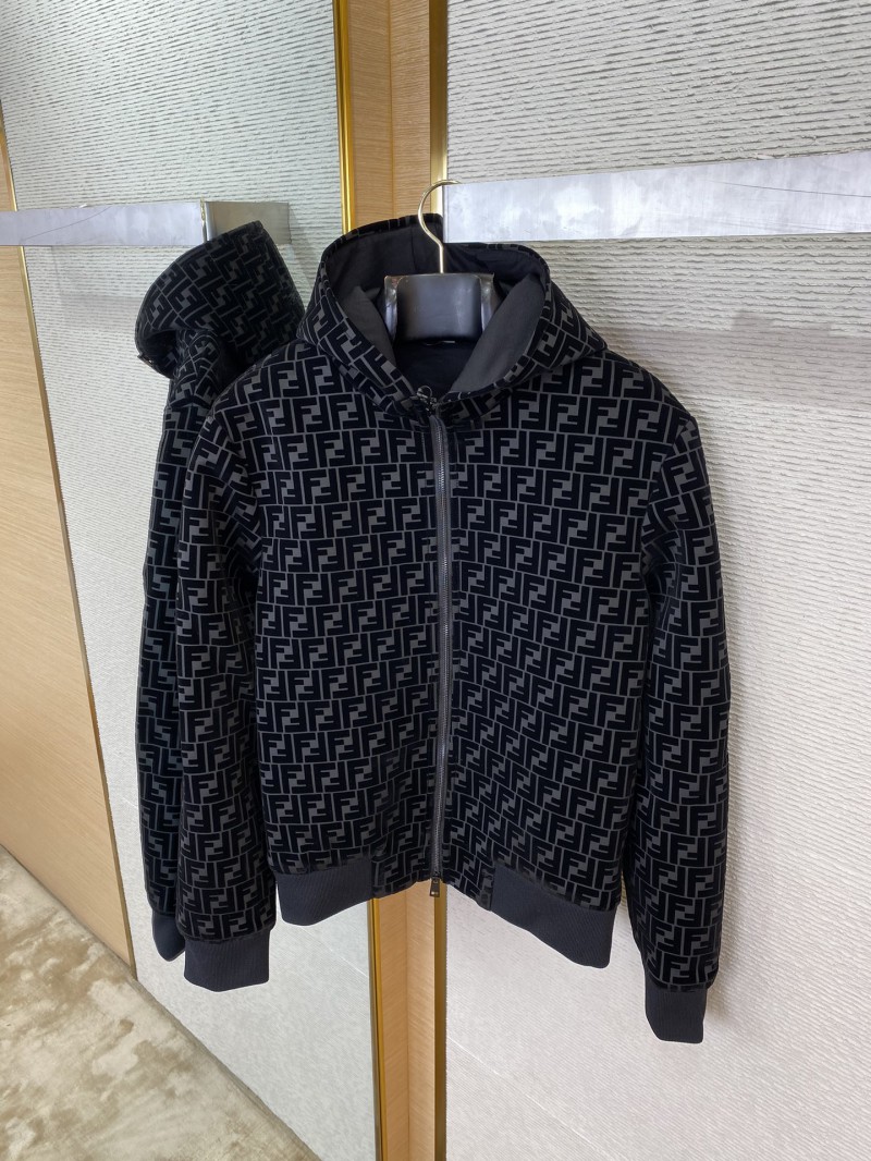 Fendi Flocked Hooded Jacket 6