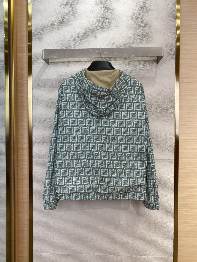 Fendi Green FF Nylon Reversible Jacket 1
