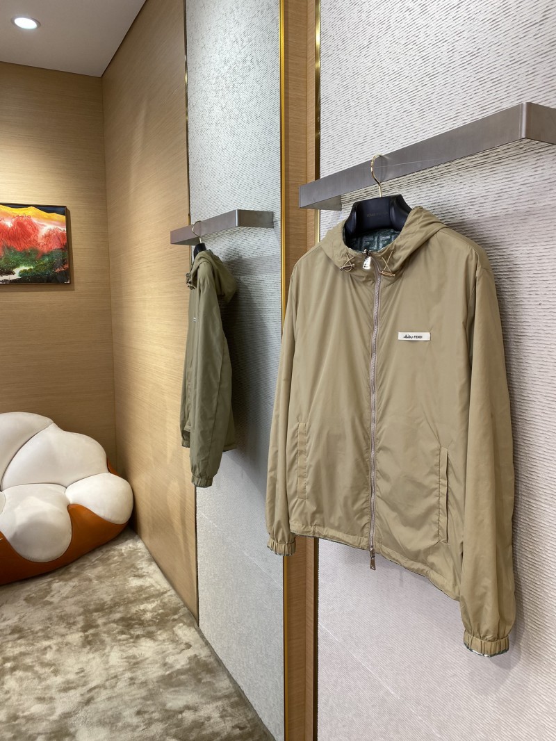 Fendi Green FF Nylon Reversible Jacket 6