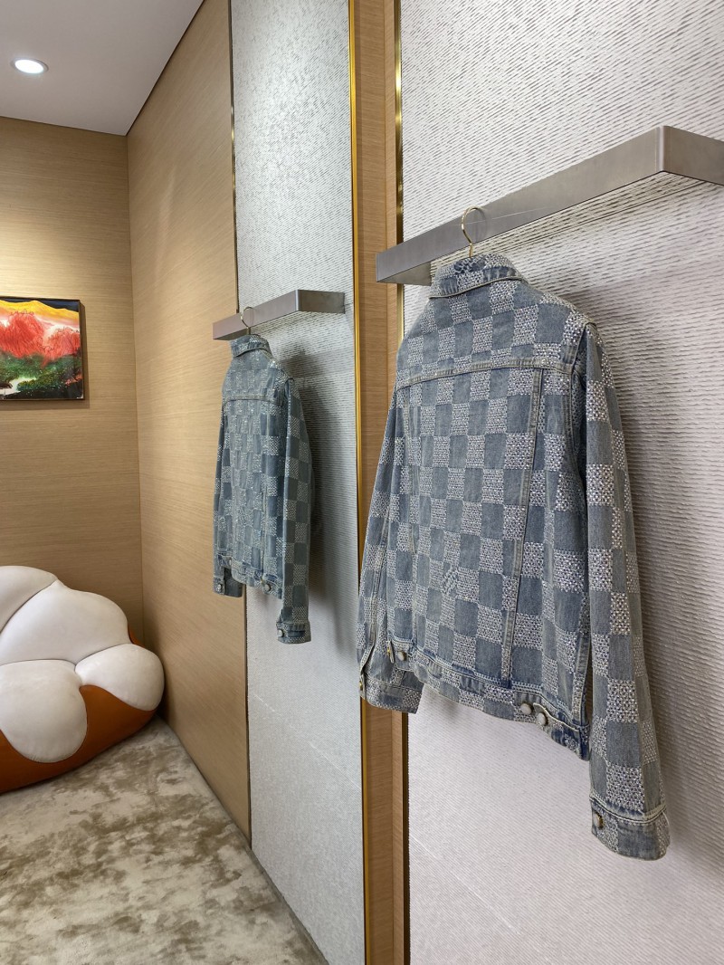 LV Hot Diamond Tessellated Denim Jacket 3