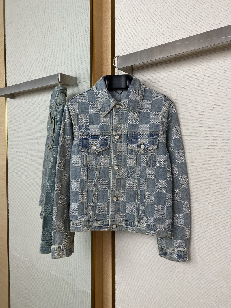 LV Hot Diamond Tessellated Denim Jacket 4