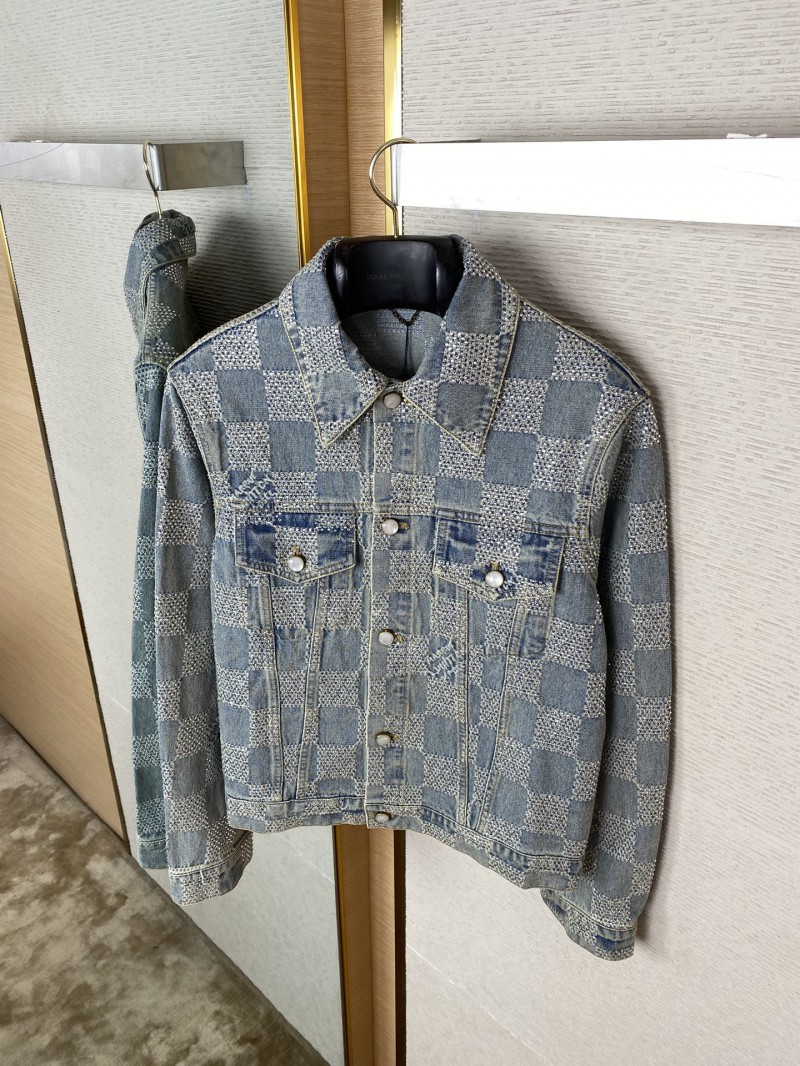 LV Hot Diamond Tessellated Denim Jacket 6