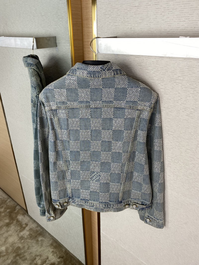 LV Hot Diamond Tessellated Denim Jacket 7
