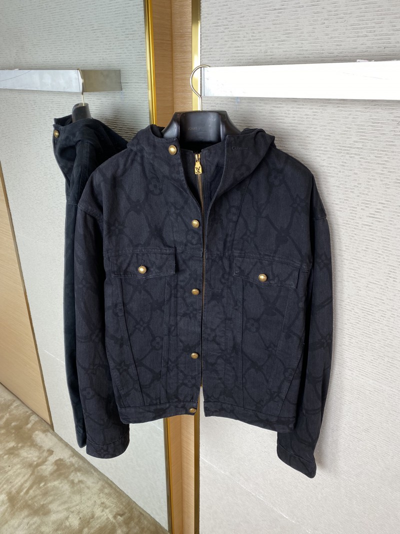 LV Burnout Hooded Denim Jacket 6