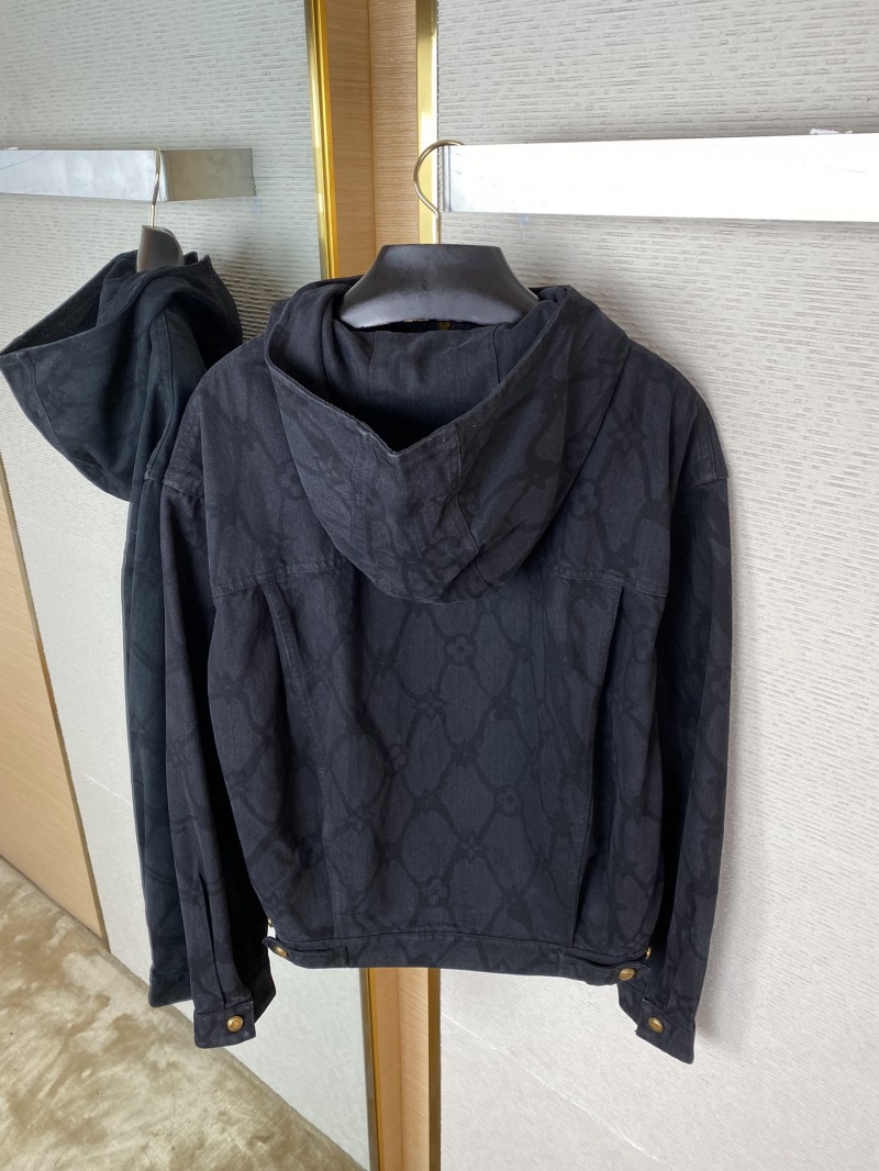 LV Burnout Hooded Denim Jacket 7