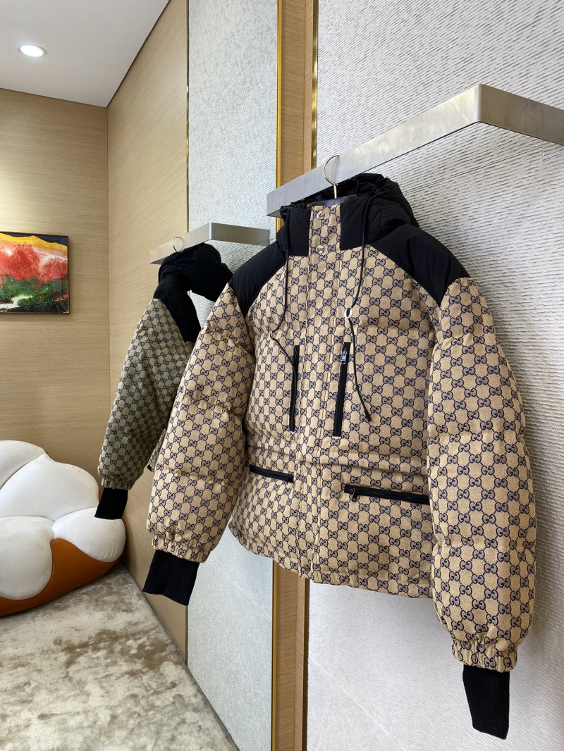Gucci Printed Jacquard Removable Down Jacket Blue 3